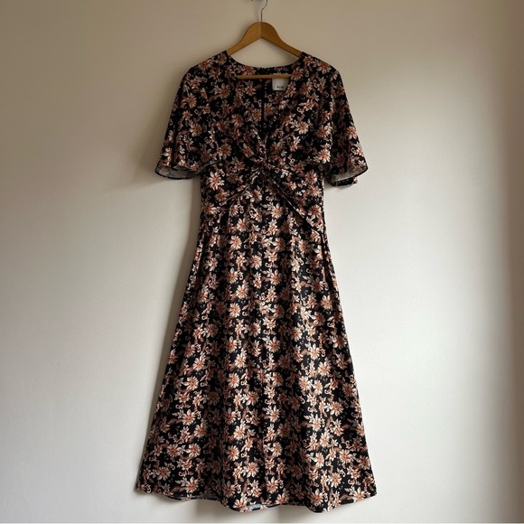 Acler Tippet Dress in Midnight Wallpaper - Picture 6 of 16